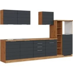 Held Möbel Küchenzeile 330 Cm Matt Grau-Wotaneiche Ohne E-Geräte -Geschäft Für Heimküche 0068 11016600 1022.6293 1b