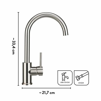 Baliv Küchenarmatur KI-1832 Edelstahl 4 Baliv Küchenarmatur KI-1832 Edelstahl – Bild 4