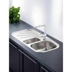 OBI Einbauspüle Quadra Duo 100 Edelstahl Eckig -Geschäft Für Heimküche 0787300264 ab01 16 03 16 2