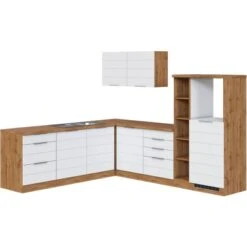Held Möbel Winkelküche 240 Cm - 270 Cm Matt Weiß-Wotaneiche Ohne E-Geräte -Geschäft Für Heimküche 091 11016600 1028.6291 1 2