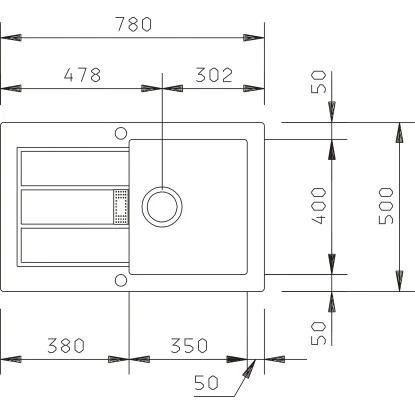 Eurodomo Einbauspüle Sonera 78 Cm Mit Stopfenventil Beige 2 Eurodomo Einbauspüle Sonera 78 Cm Mit Stopfenventil Beige – Bild 2
