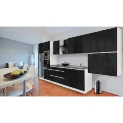 Respekta Premium Küchenzeile Grifflos 435 Cm Schwarz Hochglanz-Weiß 31 Respekta Premium Küchenzeile Grifflos 435 Cm Schwarz Hochglanz-Weiß -Geschäft Für Heimküche 12275 4384 glrp435hwsgke 2 1