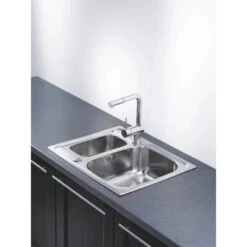 OBI Einbauspüle Quadra Duo 62 Edelstahl Eckig -Geschäft Für Heimküche 135452 picture 3