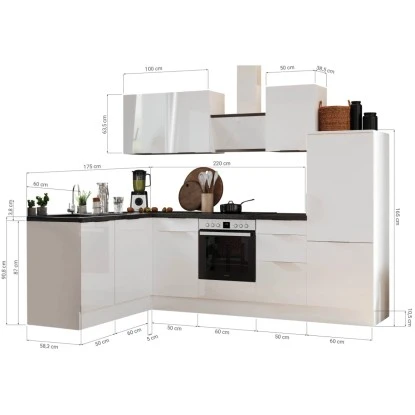 Respekta Selection Winkelküche Elisabeth RSL280WWH 280 Cm Weiß 3 Respekta Selection Winkelküche Elisabeth RSL280WWH 280 Cm Weiß – Bild 3