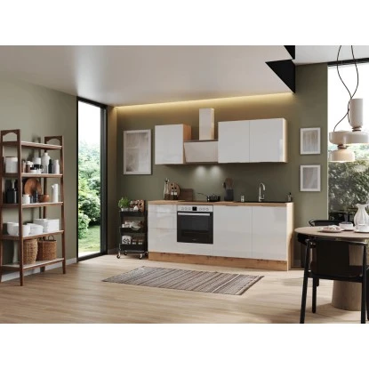 Respekta Selection Küchenzeile Elisabeth RS220AWH 220 Cm Weiß-Artisan Eiche Nb. 1 Respekta Selection Küchenzeile Elisabeth RS220AWH 220 Cm Weiß-Artisan Eiche Nb.