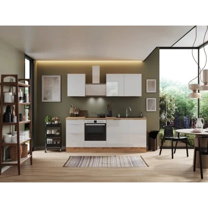 Respekta Selection Küchenzeile Elisabeth RS220AWH 220 Cm Weiß-Artisan Eiche Nb. 4 Respekta Selection Küchenzeile Elisabeth RS220AWH 220 Cm Weiß-Artisan Eiche Nb. – Bild 4