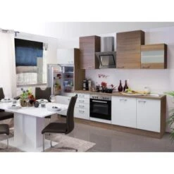 Flex-Well Classic Küchenzeile Florida 280 Cm Sonoma Eiche-Weiß-Sonoma Eiche -Geschäft Für Heimküche 1493 4051 g2802302012samoa