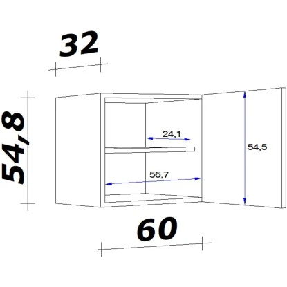 Flex-Well Oberschrank Lucca 60 Cm 2 Flex-Well Oberschrank Lucca 60 Cm – Bild 2