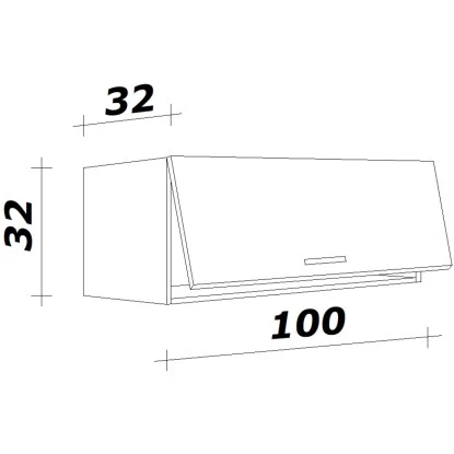Flex-Well Klappen-Oberschrank Lucca 100 Cm Weiß 2 Flex-Well Klappen-Oberschrank Lucca 100 Cm Weiß – Bild 2