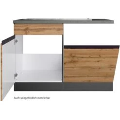 Held Möbel Spülenunterschrank Turin 120 Cm Mit GSP-Blende Wotaneiche/Graphit -Geschäft Für Heimküche 189425 11016600 S 03