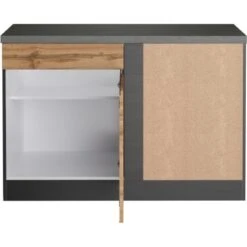 Held Möbel Küchen-Eckschrank Turin 120 Cm Wotaneiche/Graphit -Geschäft Für Heimküche 189465 11016600 S 02 1