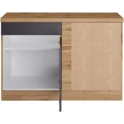 Held Möbel Küchen-Eckschrank Turin 120 Cm Graphit/Wotaneiche -Geschäft Für Heimküche 189469 11016600 S 03