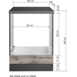 Held Möbel Herdumbauschrank Turin 60 Cm Wotaneiche/Graphit 16 Held Möbel Herdumbauschrank Turin 60 Cm Wotaneiche/Graphit -Geschäft Für Heimküche 189473 11016600 VM 06