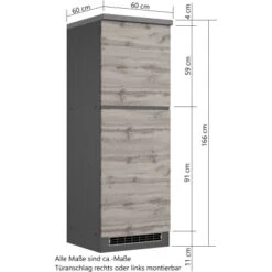 Held Möbel Kühlschrankumbauschrank Turin 60 Cm Wotaneiche/Graphit 18 Held Möbel Kühlschrankumbauschrank Turin 60 Cm Wotaneiche/Graphit -Geschäft Für Heimküche 189536 11016600 VM 07