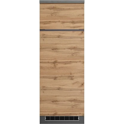 Held Möbel Umbauschrank Für Kühl/Gefrierkombi Turin 60 Cm Wotaneiche/Graphit 2 Held Möbel Umbauschrank Für Kühl/Gefrierkombi Turin 60 Cm Wotaneiche/Graphit – Bild 2