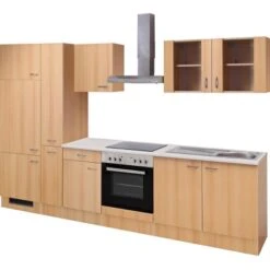 Flex-Well Classic Küchenzeile Nano 300 Cm Buche Nachbildung -Geschäft Für Heimküche 1 g 300 2501 042 nano frei