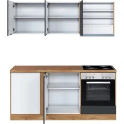 Held Möbel Winkelküche 240 Cm - 180 Cm Matt Grau-Wotaneiche -Geschäft Für Heimküche 20 11016600 1013.6291 2b 4