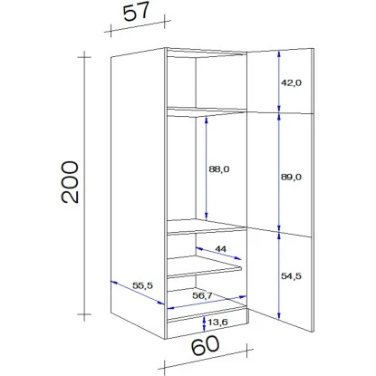 Flex-Well Classic Geräteumbauschrank Nano 60 Cm Buche Nachbildung 2 Flex-Well Classic Geräteumbauschrank Nano 60 Cm Buche Nachbildung – Bild 2