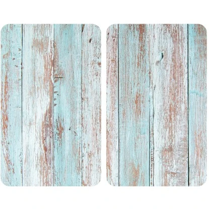 Allstar Glasabdeckplatten Blue Wood Für Glaskeramik-Kochfelder 2er-Set 1 Allstar Glasabdeckplatten Blue Wood Für Glaskeramik-Kochfelder 2er-Set