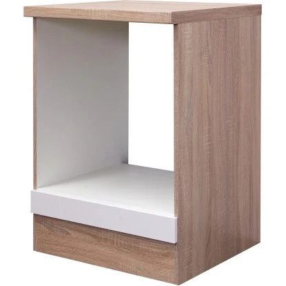 Flex-Well Exclusiv Herd-Umbauschrank Valero 60 Cm Hochglanz Weiß-Sonoma Eiche 1 Flex-Well Exclusiv Herd-Umbauschrank Valero 60 Cm Hochglanz Weiß-Sonoma Eiche