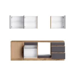 Held Möbel Winkelküche Turin 240 X 240 Cm Graphit-Wotaneiche Ohne E-Geräte -Geschäft Für Heimküche 3527 11016600 1112.6311 2a