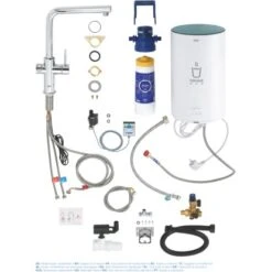 Grohe Einhand-Spültischbatterie Und Boiler Red Duo Size-M Chrom -Geschäft Für Heimküche 4005176413988 4520 5