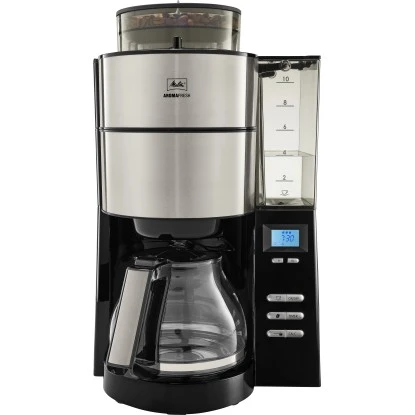 Melitta Kaffeemaschine AromaFresh Glas Schwarz Mit Mahlwerk 1 Melitta Kaffeemaschine AromaFresh Glas Schwarz Mit Mahlwerk