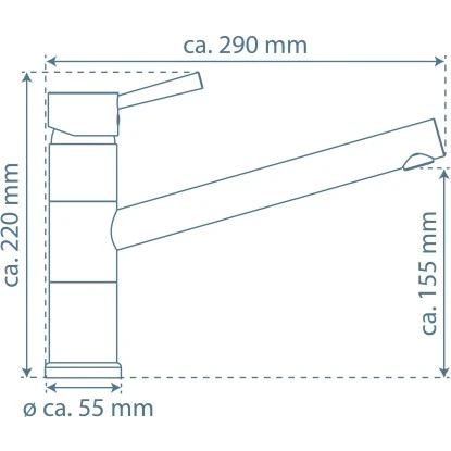 Schütte Küchenarmatur Unicorn Niederdruck Chrom 3 Schütte Küchenarmatur Unicorn Niederdruck Chrom – Bild 3