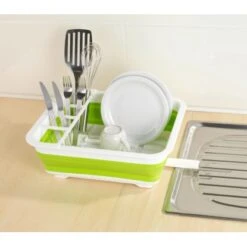 Wenko Geschirrabtropfer Faltbar Weiß-Grün -Geschäft Für Heimküche 4008838164853 ambiente 01