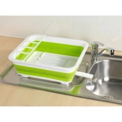 Wenko Geschirrabtropfer Faltbar Weiß-Grün -Geschäft Für Heimküche 4008838164853 ambiente 07