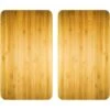 Wenko Herdabdeckplatten Universal Holz-Optik 2er Set Braun