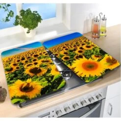 Wenko Herdabdeckplatten Universal Sonnenblumenfeld 2er Set Mehrfarbig -Geschäft Für Heimküche 4008838229071 1068 03