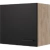 Flex-Well Exclusiv Oberschrank Capri 60 Cm X 55 Cm Schwarz Matt-Endgrain Oak
