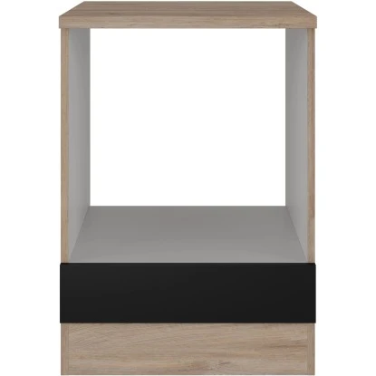 Flex-Well Herdumbauschrank Capri 60 Cm Schwarz Matt-Endgrain Oak 2 Flex-Well Herdumbauschrank Capri 60 Cm Schwarz Matt-Endgrain Oak – Bild 2