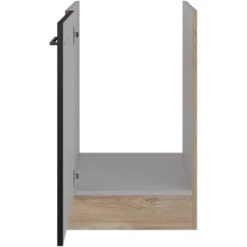 Flex-Well Exclusiv Spülenunterschrank Capri 50 Cm Schwarz Matt-Endgrain Oak -Geschäft Für Heimküche 4047584070223 4051 S 02