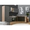 Flex-Well Exclusiv Winkelküche Morena 280x170 Cm Basaltgrau Matt-San Remo Eiche