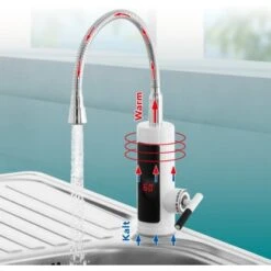 Easymaxx Warm Und Kaltwasserarmatur Mit Integriertem Durchlauferhitzer 3600 W -Geschäft Für Heimküche 4052926017378 4257 09 A