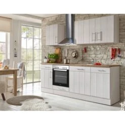 Respekta Premium Küchenzeile Landhaus 220 Cm Lärche Weiß Matt (DAH CH22078IXB) -Geschäft Für Heimküche 4080115 4384 4