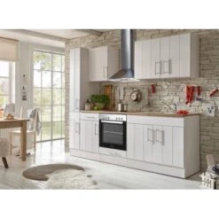 Respekta Premium Küchenzeile Landhaus 240 Cm Lärche Weiß Matt -Geschäft Für Heimküche 4080123 4384 4