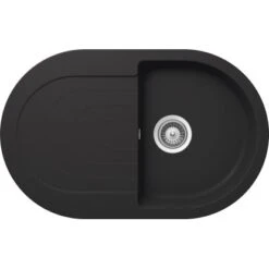 Respekta By Schock Granit-Einbauspüle Phoenix 79 Cm X 50 Cm Schwarz