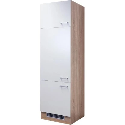 Flex-Well Classic Geräteumbauschrank Florida 60 Cm Weiß-Sonoma Eiche 1 Flex-Well Classic Geräteumbauschrank Florida 60 Cm Weiß-Sonoma Eiche