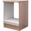Flex-Well Exclusiv Herd-Umbauschrank Orlando 60 Cm Kaschmir Glanz-Sonoma Eiche