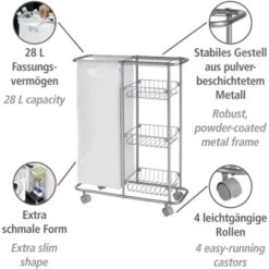 Wenko Sammelwagen Slim 3 Etagen -Geschäft Für Heimküche 454027 1068 02