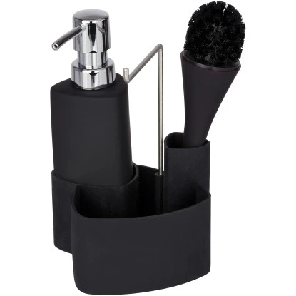 Wenko Spül-Set Empire Schwarz 19 Cm X 11 Cm X 12,5 Cm 2 Wenko Spül-Set Empire Schwarz 19 Cm X 11 Cm X 12,5 Cm – Bild 2