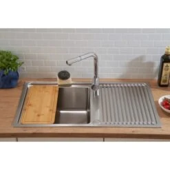 Respekta Einbauspüle Chicago 86 Cm X 50 Cm Edelstahl -Geschäft Für Heimküche 45546 4384 CHICAGO86X50 12