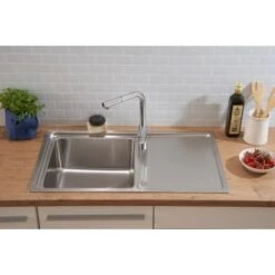 Respekta Einbauspüle Chicago 86 Cm X 50 Cm Edelstahl -Geschäft Für Heimküche 45546 4384 CHICAGO86X50 17