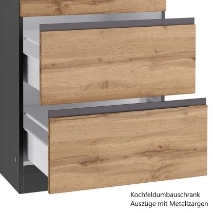 Held Möbel Küchenzeile Turin 330 Cm Wotaneiche-Graphit Mit E-Geräten 13 Held Möbel Küchenzeile Turin 330 Cm Wotaneiche-Graphit Mit E-Geräten – Bild 13
