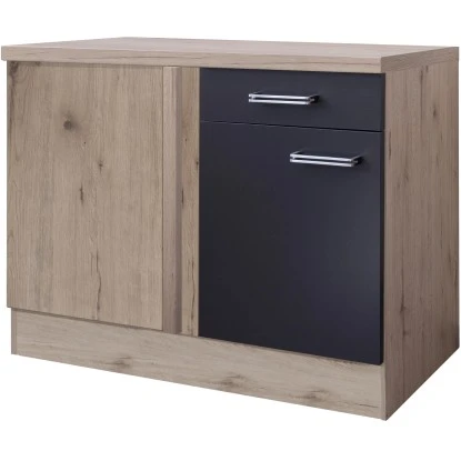 Flex-Well Exclusiv Eck-Unterschrank Lara 110 X 60 Cm Anthrazit-San Remo Eiche 1 Flex-Well Exclusiv Eck-Unterschrank Lara 110 X 60 Cm Anthrazit-San Remo Eiche