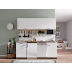 Respekta Küchenzeile KB195EYWMIC 195 Cm Weiß-Eiche York Nachbildung -Geschäft Für Heimküche 5208491 4384 4