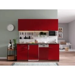 Respekta Küchenzeile KB195EYRMIC 195 Cm Rot-Eiche York Nachbildung -Geschäft Für Heimküche 5208533 4384 4